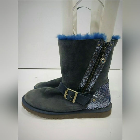 Ugg Australia Blaise Shearling Glitter  Winter Boots Size 9 - Picture 6 of 9